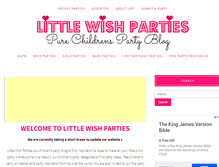 Tablet Screenshot of littlewishparties.com
